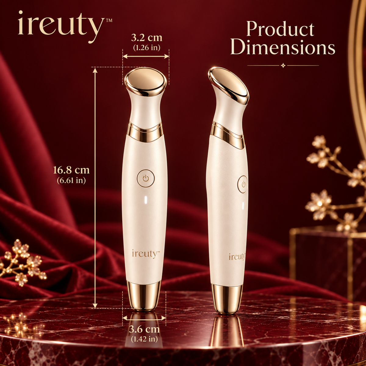 ireuty EyeVeil eye massager size and details
