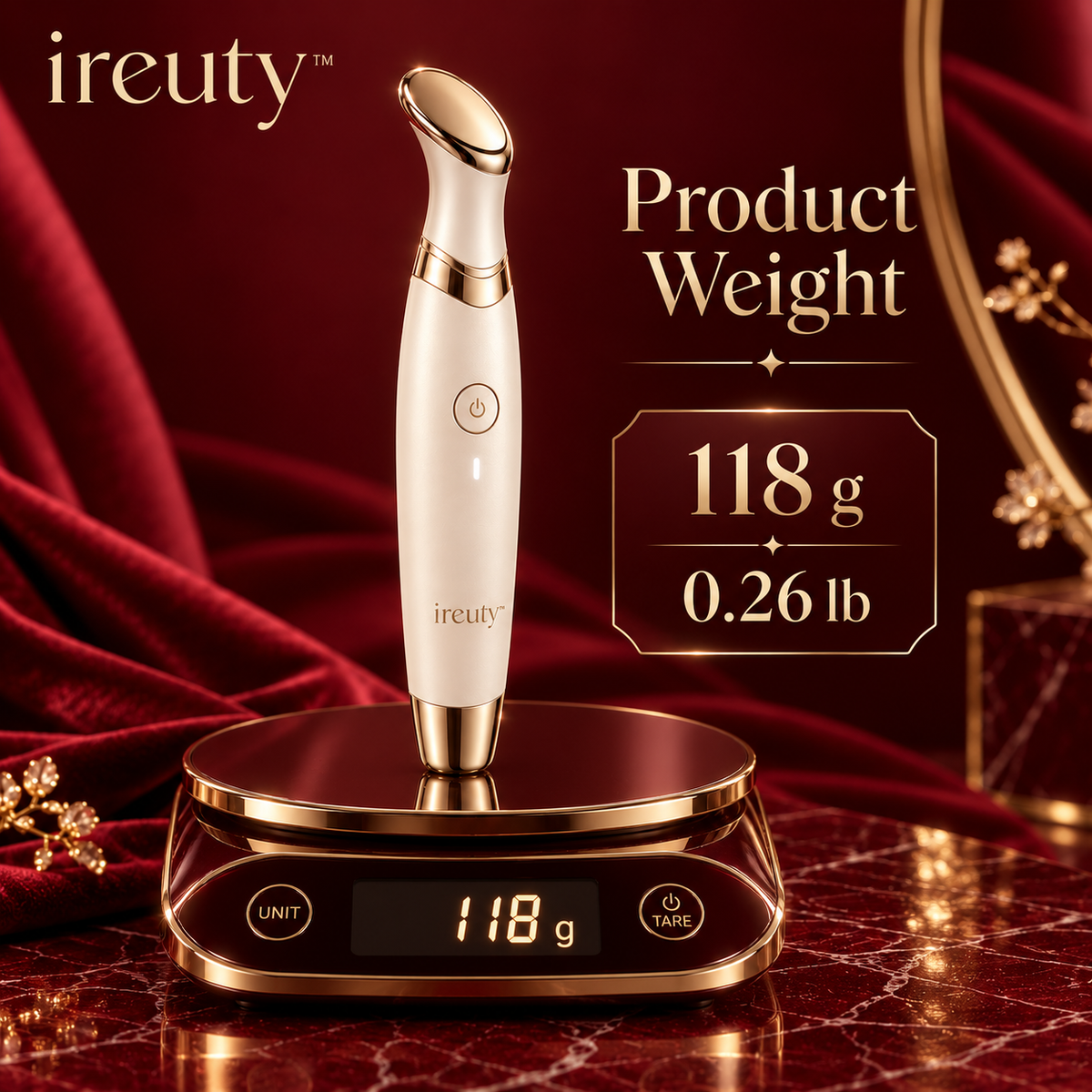 ireuty EyeVeil eye massager approximate weight 118 grams