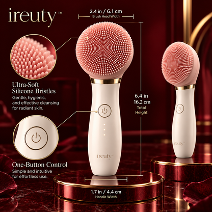 ireuty VelvetCleanse facial cleansing brush size and details