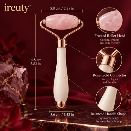 ireuty RoseVault facial roller size and detail guide