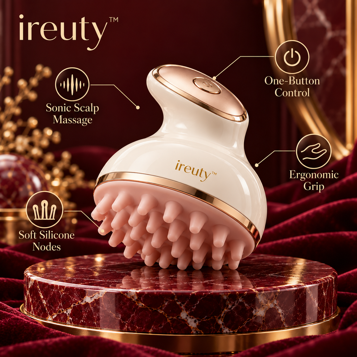 ireuty Scalp Serene sonic scalp massager benefits image